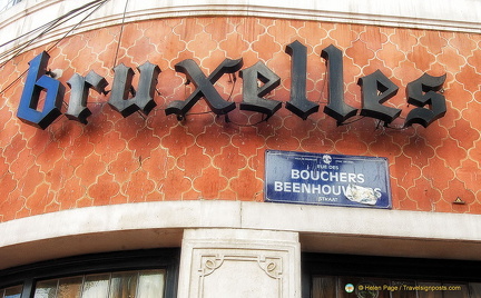 Rue des Bouchers or Butchers' Street is a popular restaurant street